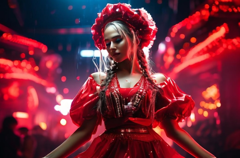 Танцевальное шоу в русском стиле на мероприятие Световое шоу Калинка на мероприятие